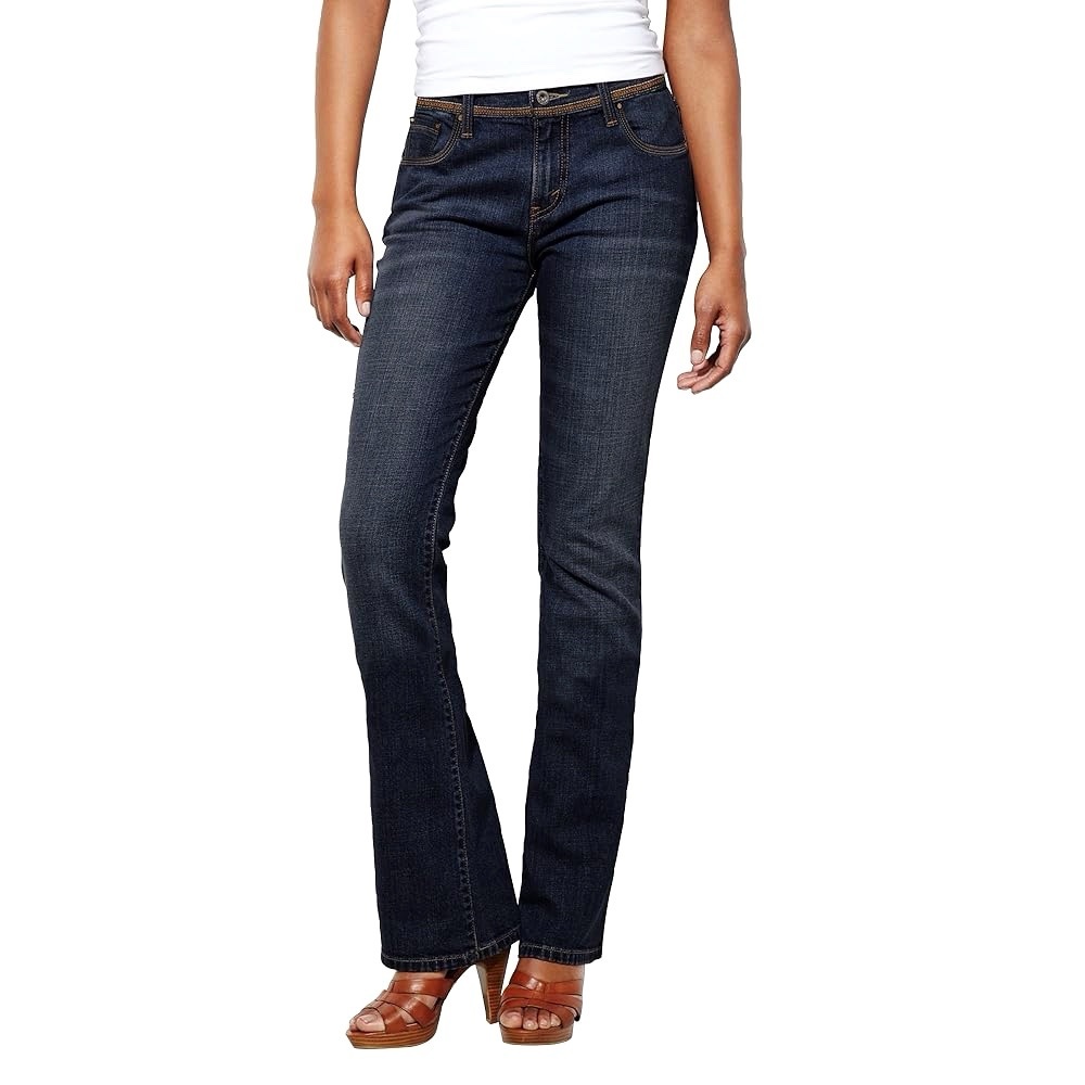 Levi’s 515 bootcut jeans flare dark wash blue flap pockets size 12